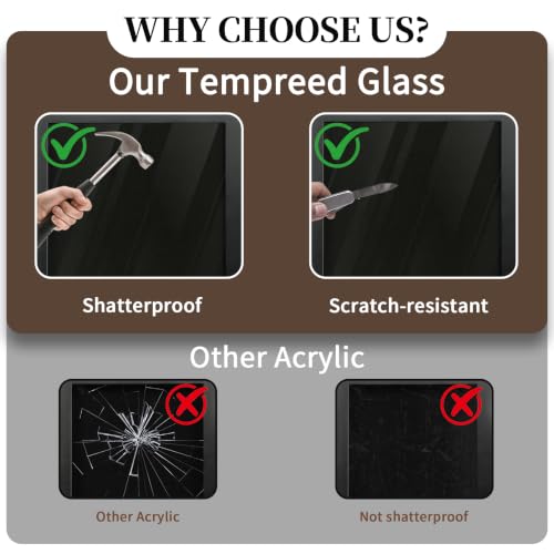 8 x 10 Solid Wood Lapel Pin Display Case with UV Protected Glass for Military Medals & Badges