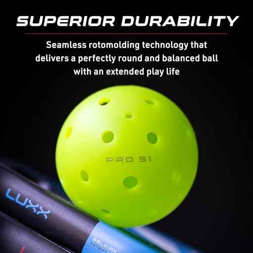 Selkirk Sport Pro S1 Ball | Crack-Resistant | 38 Hole Outdoor Pickleball Balls | USAPA Approved Pickle Ball for Tournament Play | Advanced Aerodynamics |
