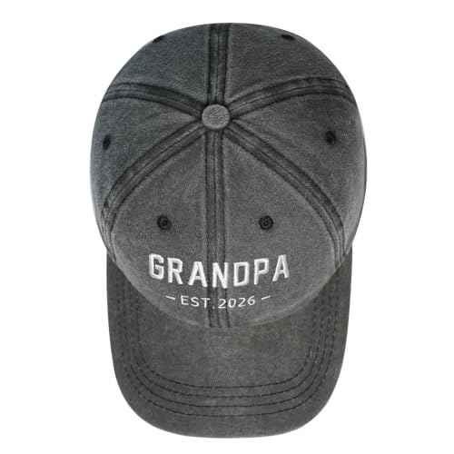 New Grandpa Gifts, First Time 2026 Promoted to Grandpa to be Gifts, Grandfather Hat, Adjustable Baseball Caps
