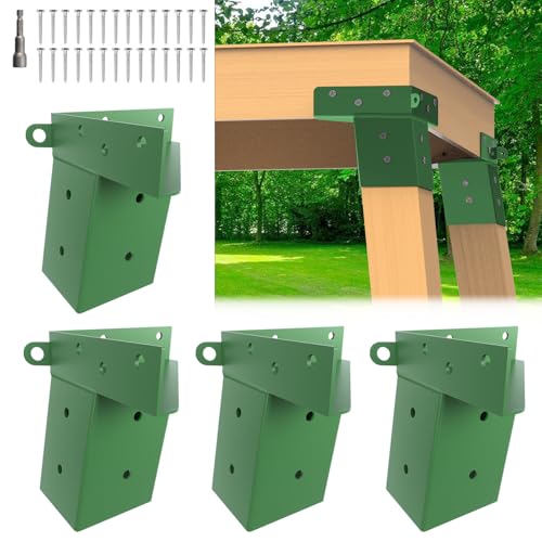Green Deer Stand Brackets 4x4 for Hunting Platforms - Set of 4, Variation of THIS listing