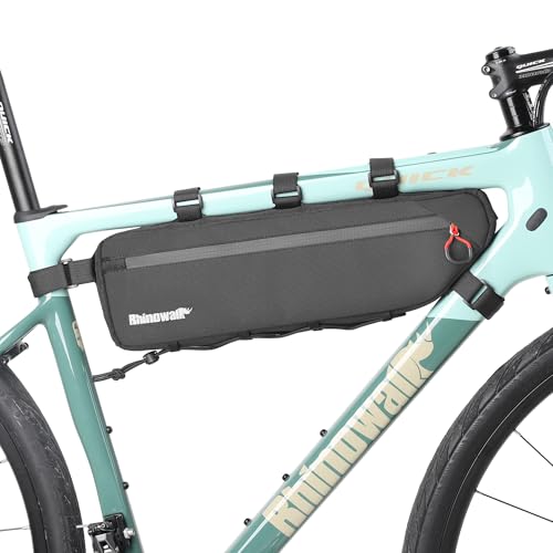 Rhinowalk Top Tube Bag Bicycle Frame Bag 2.7L for Road & Gravel Bikes - Black
