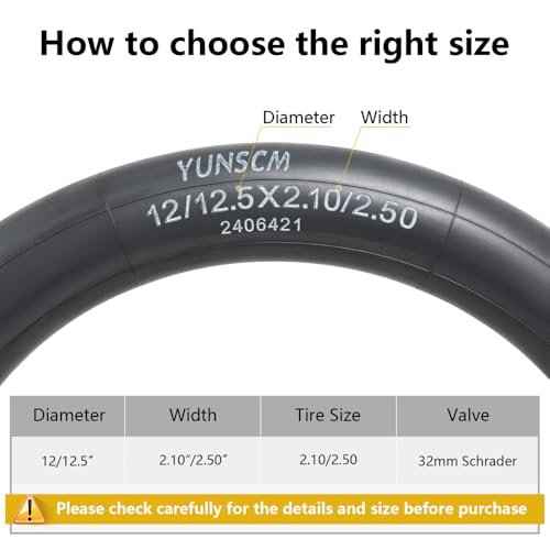 2-Pcs 12"/12.5" Heavy Duty Bike Tubes 12/12.5x2.10/2.50 AV32mm Schrader Valve 52/64-203 Inner Tubes Compatible with 12x2.10/2.50 12.5 x 2.10/2.50 Bicycle Bike Tire Tubes