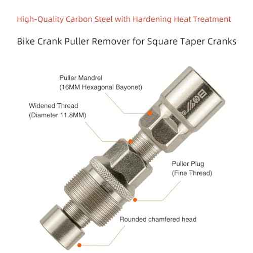 Bike Crank Puller Tool Set, Bicycle Square Crank Remover Kit with Allen Wrench Square Taper, Spline, Compatible with ISIS Drive & Octalink Cranks Arm