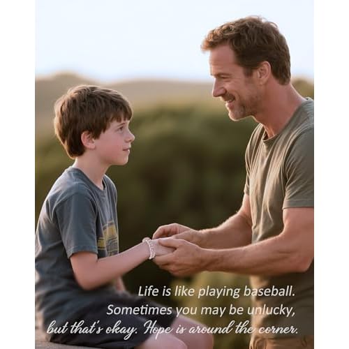 Baseball Bracelet for Teens, Adjustable 7-10 inchs Wrist Fit and Braided Rope Bracelets with Quote Card as 8-12 Year Old Teen Gifts for Son Grandson Brother Friends