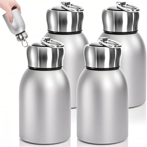Mini Stainless Steel Water Bottles - 4 Pack, 10oz Insulated Travel Cups