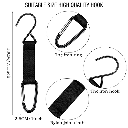 8 Pieces Nylon Fence Hooks for Outdoor Sports and Home Organization - Black