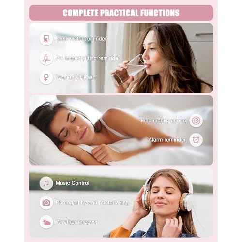 Fitness Tracker, Smart Watch for Women Men with 24/7 Heart Rate/Blood Pressure/Blood Oxygen Monitor,Sleep Tracker,Step & Calorie Counter, IP68 Waterproof Fitness Watches Compatible with Android&iPhone