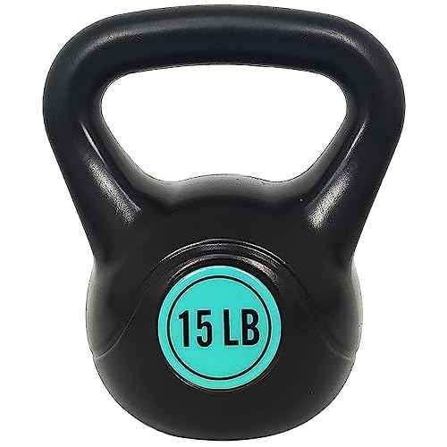 Fitvids ?Wide Grip 3-Piece Kettlebell Exercise Fitness Weight Set, Include 5 lbs, 10 lbs, ?15 lbs? and 20 lbs, Set of 3 or Set of 4