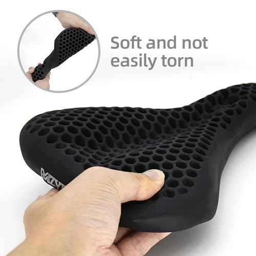 MZYRH Bike Seat Cushion,Gel Padded Bike Seat Cover for Men & Women,Soft Bike Saddle Cover Compatible with Mountain Road Cycling Bike, Outdoor & Indoor