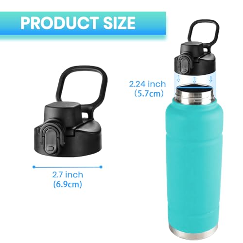 Auto Flip Water Bottle Lids for Bubba Trailblazer 24oz 32oz 40oz & Flo Kids 16oz - 2 Pack Replacement Spouts
