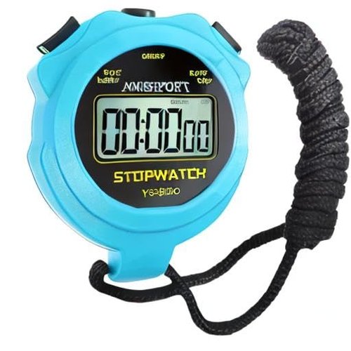 MUSHPORT Stopwatch Timer Only Stopwatch Mode, ON/Off Silent Simple Operation, Without Clock Date Countdown, Digital Stop Watch for Sports Kids Coaches Swimming Running, Blue