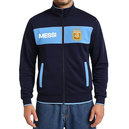 Argentine Football Association Lionel Messi Unisex Track Jacket - Navy Medium - Argentina Variation