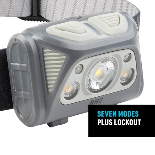 Nite Ize Radiant RH2 PowerSwitch Rechargeable Headlamp - Hands-Free Flashlight Alternative - Headlamp for Backpack Gear, Camping Equipment & More - Waterproof & Lightweight - Black/Grey