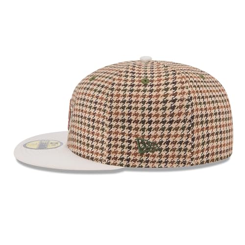 New Era LA Los Angeles Dodgers 59FIFTY 2020 World Series Champions Houndstooth Plaid Retro Fitted Cap, Hat