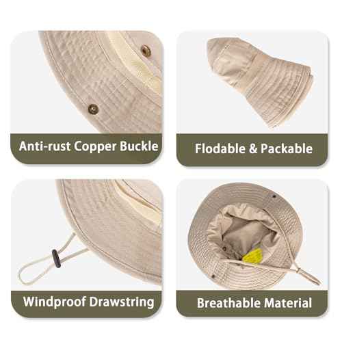 Sun Hats for Men Women Bucket Hat UPF 50+ UV Protection Boonie Hat for Safari Fishing Hiking Garden Beach