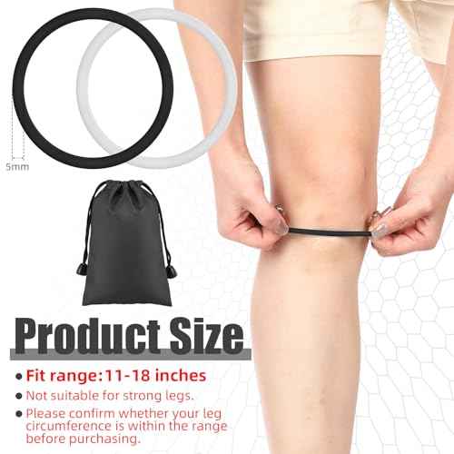 Silicone Patella Knee Band for Basketball Patella Tendon Support Knee Pain Running Tendon Brace Support Strap(4,Black and White,M)