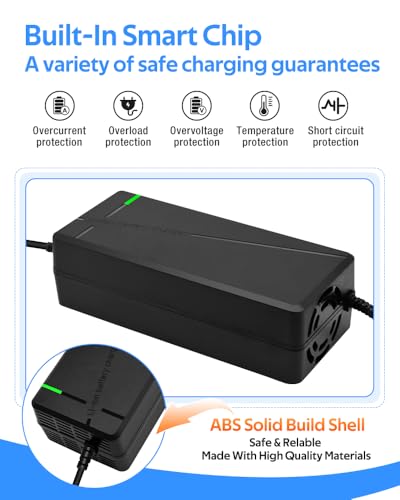 84V 5A Fast Lithium Battery Charger with Cooling System and XT90 Plug