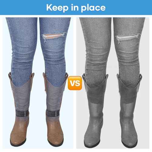 Elastic Ankle Straps, Cowboy Boot Straps, Adjustable Elastic Pant Leg Straps for Biking, Fishing, Hiking, Wading etc.