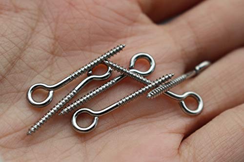 100 Pcs Stainless Steel Screw Fishing Lures for DIY Jerk Baits