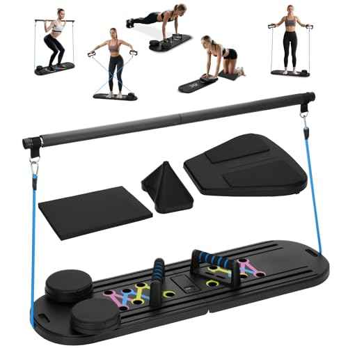 Pilates Board 15-in-1, Multifunctional Foldable Home Pilates Machine with Timer, Portable Pilates Reform Set for Women, Abs Workout and Home Fitness Exercise