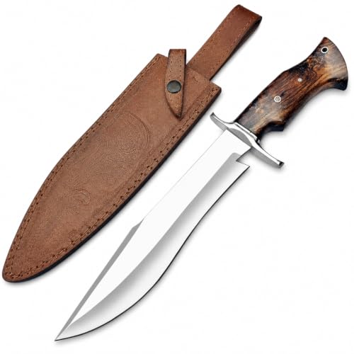 14-Inch D2 Steel Fixed Blade Hunting Knife with Sheath