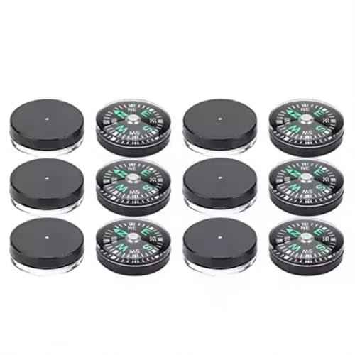 50 Pieces Mini Compass Small Button for Kids 20mm Bulk Hiking Liquid Filled Survival Set Camping Boating Touring Backpacking Outdoor Activities