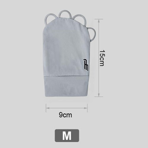Tdoutop Golf Half Finger Glove Breathable Stretchable Elastic Accessories Compact Shape Hands Protection for Men Women Equipment Portable, M Right Grey