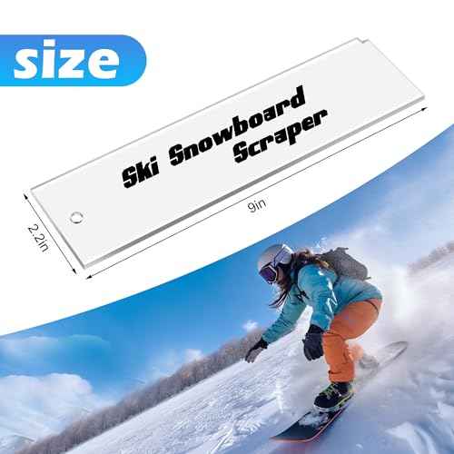 Snowboard Wax Plastic Scraper- Ski Wax Scraper- Ski Snowboard Plastic Scraper for Removing The Extra Cooled Wax (9 x 2.2 Inch)