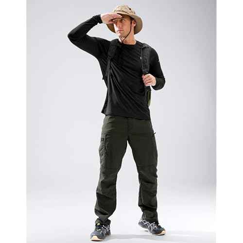 Men's Sun Protection Long Sleeve Shirts UPF 50+ Rash Guard for Men SPF UV Fishing Hiking Running Workout Athletic Shirt
