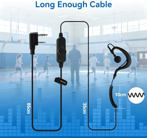 20 Pack Walkie Talkie Earpiece with Volume Control for RT22 RT68 RT21 H777