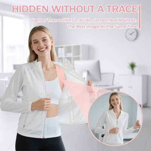Back Brace Posture Corrector for Women - Thin & Invisible Back Brace for Posture - Adjustable Back Support Brace - Relieve Upper Back Discomfort & Regain Confidence, 28-45", 1 PCS