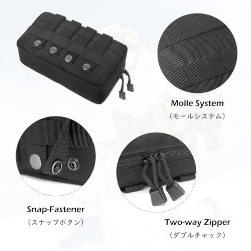 Green Tactical Molle Pouch Admin EDC Gear Utility Waist Bag for Small Tools