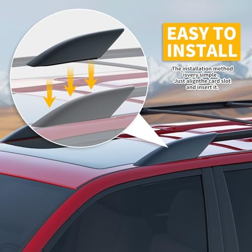 Black Front Right Roof Rack End Cap for Toyota 4Runner 2003-2009 - Passenger Side