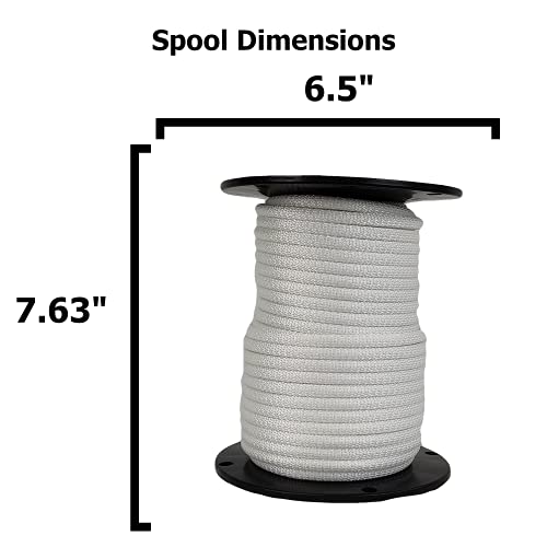 5/16 Inch Flagpole Rope with Steel Wire Core 100 Ft UV Resistant Braid