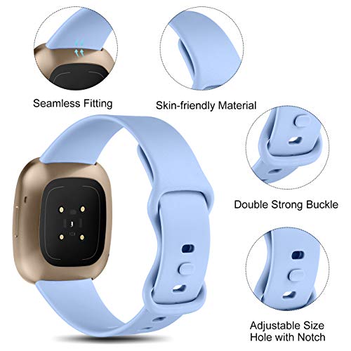 GEAK 15 Pack Small Compatible Fitbit Versa 3 & Sense Watch Bands Waterproof Sport Strap