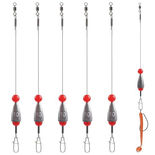 Saltwater & Freshwater 1/2 oz Steel Carolina Fishing Rig - 5 Pieces