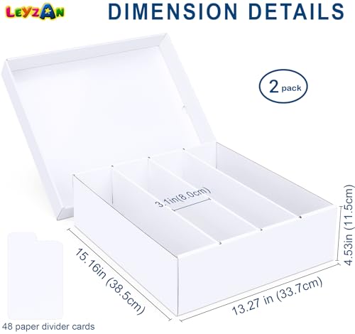 2 Pack Trading Card Storage Box Bulk Organizer for MTG Sports Cards