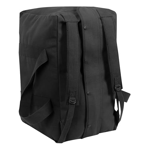Large Tactical Canvas Cargo Bag Backpack - Black Variation