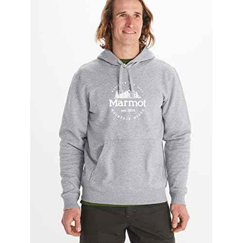 Marmot Men's Culebra Peak Hoody - Hooded Midweight Pullover Fleece Sweatshirt with Screen Printed Graphic and Kangaroo Pocket