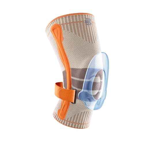Bauerfeind Outdoor Knee Support, Unisex Knee Brace for Hiking, Walking, and Running, Sandstone-Orange, XXL