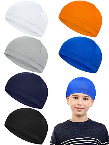Kids Skull Cap Helmet Liner Hats - Small, White, Grey, Blue, Orange, Black