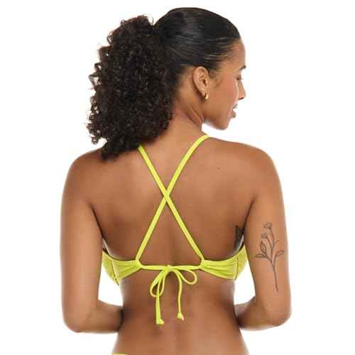 Body Glove Women's Smoothies Solo Solid Underwire D, Dd, E, F Cup Bikini Top Swimsuit with Adjustable 2-Way Back Detail