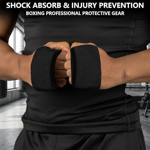 Black Gel Knuckle Guards for Boxing MMA Sparring Protect Your Hands - 2 Pairs