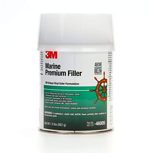 3M Marine Premium Filler, 46005 1 qt , White