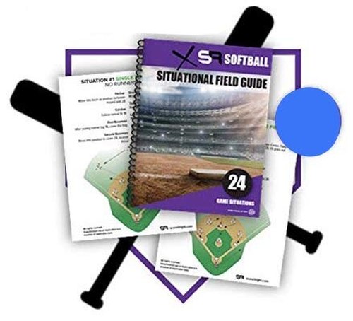 Score It Right Softball Position Sheet, UV Coated Cardstock Paper, 24 Game Situations, 5.25 x 4-Inch
