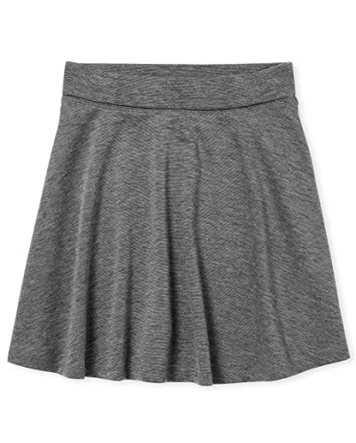 Girls Ponte Knit Pull-On Skort - XL Dk Heather Gray, Children's Place