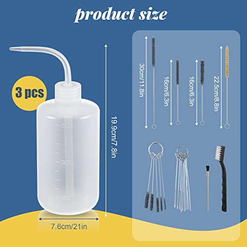 Paint Spray Gun Cleaning Kit with 3 Bottles & 21 Brushes - 500ml