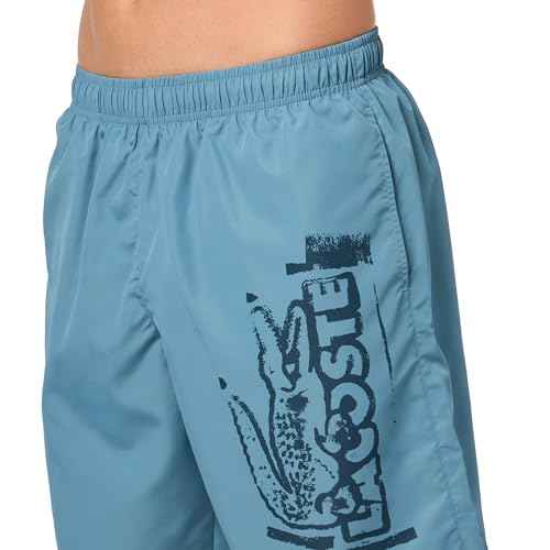 Lacoste Mens Stamp Print Swim Trunks