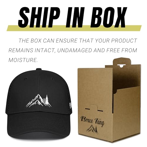 Mountain & Tree Outdoor Trucker Hat for Men Women, Embroidery Gift Baseball Cap for Hiking & Camping