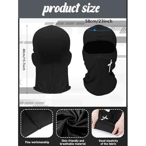 9 Pieces Ski Mask for Men Balaclava Face Mask Summer Face Mask Balaclava Full Face Mask Breathable Hood for Outdoor Use